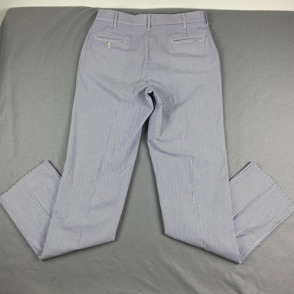 Bills Khakis mens Parker Pant 36 seersucker Blue White Made USA unhemmed NEW - Picture 8 of 14